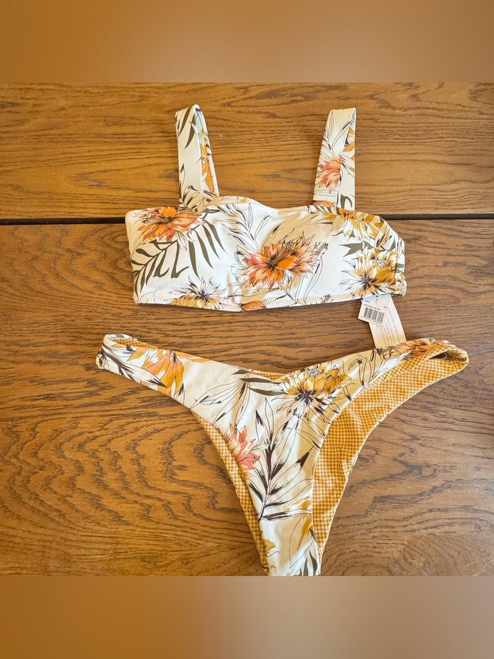 Rip Curl Tallows playa Blanca Bikini Set Top NWTs Bottoms reversible Surf Swim